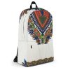 cream african print backpack