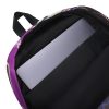 purple and black backpack